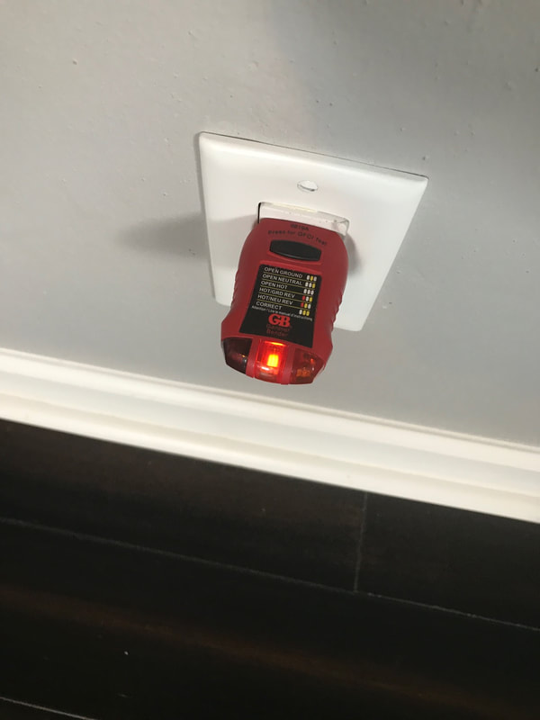 Ungrounded receptacle observed during a home inspection by Dairyland Home Inspection in Milwaukee, Wisconsin. 