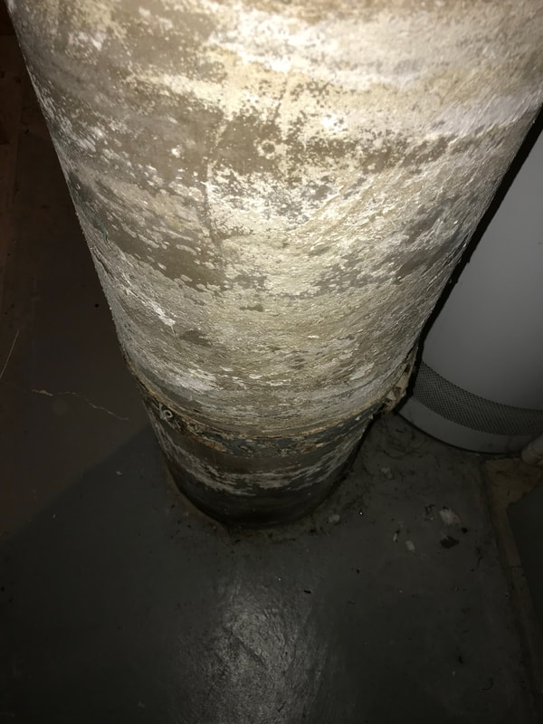 Asbestos insulated flue pipe